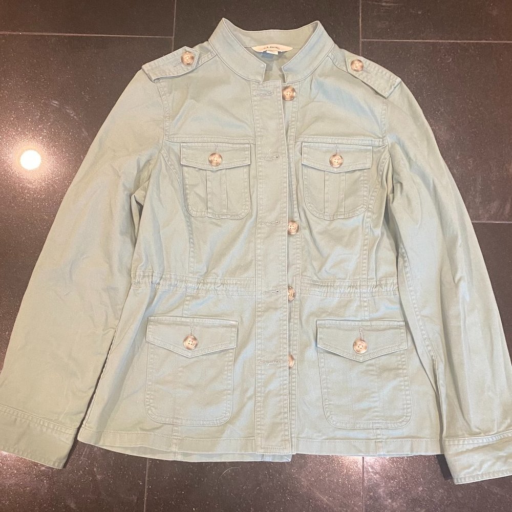 LL Bean Utility Jacket Green Womens Size S #374